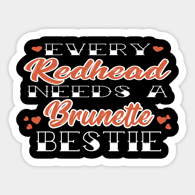 Redhead - Red-haired Brunette Beast Sticker by Shirtjaeger